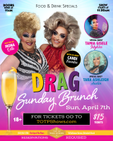 Sunday Drag Brunch Hosted by Mona Lotts and Candi Fuentes!